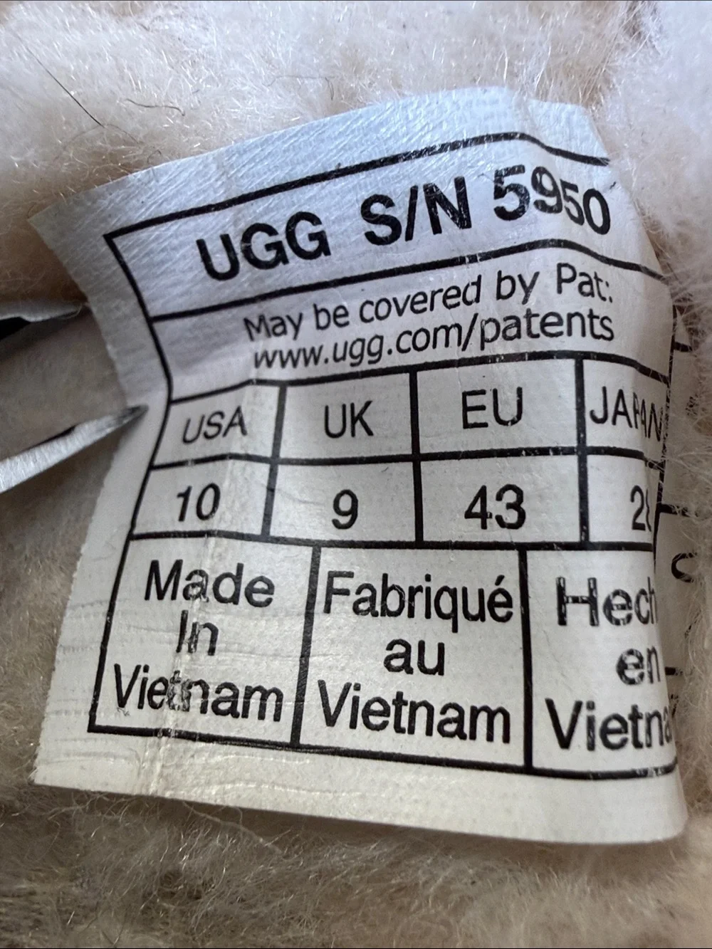UGG Men's Chestnut Suede Tasman Slippers - Size 10 (Like New)